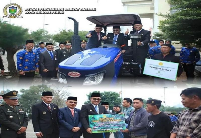 DPRD Dampingi Walikota Serahkan Alsintan, Wujud Dukungan untuk Sektor Pertanian
