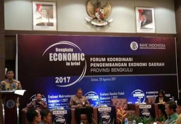 Forum Koordinasi Pengembangan Ekonomi Daerah Provinsi Bengkulu, Selasa (29/08/2017)