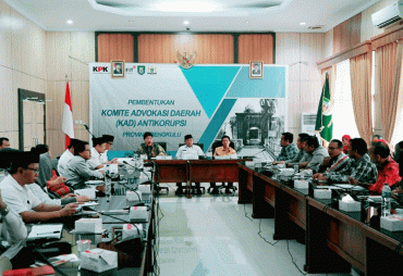 Sekda Provinsi Bengkulu, Nopian Andusti mewakili Gubernur Bengkulu membuka acara Pembentukan Komite Advokasi Daerah bersama Komisi Pemberantasan Korupsi (KPK), Rabu (25/07/2018).