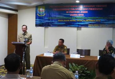 Monitoring dan Evaluasi (Monev) Terpadu Pembangunan Kelautan dan Perikanan di Provinsi Jambi Tahun 2018. (Foto : Roni/Hms Provinsi Jambi)