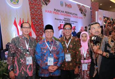 Pelaksana Tugas (Plt) Gubernur Jambi, Fachrori Umar saat menghadirir acara Puncak Peringatan Hari Pers Nasional (HPN) Tahun 2019, yang berlangsung Grand City Convention and Exhibition, Surabaya pada Sabtu 9 Februari 2019.