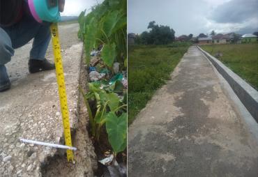 Inspektorat Kerinci Segera Croscek Ke Lokasi Jalan Usaha Tani Desa Cupak Tanjung Harapan