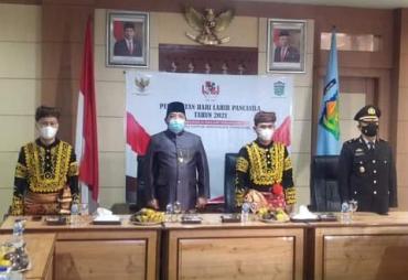Walikota Sungai Penuh Ikuti Upacara Virtual Peringatan Hari Lahir Pancasila