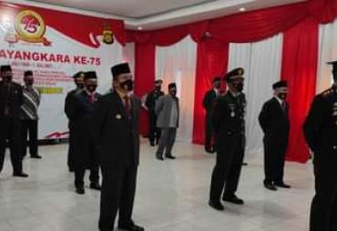 Wako Ahmadi Hadiri Peringatan Hari Bhayangkara ke 75