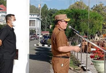 Pasca Libur Hari Raya Idul Fitri, Wako Ahmadi Pimpin Apel Perdana  