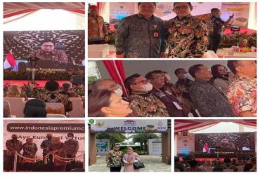 Walikota Ahmadi Zubir didampingi Ketua TP- PKK Herlina Ahmadi menghadiri Indonesia Premium Coffee Expo & Forum 2022 di Lapangan Banteng Sawah Besar Jakarta, Jum'at (24/6).