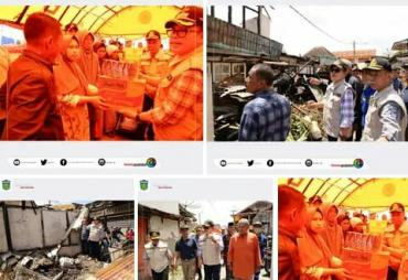 Wako Ahmadi Salurkan Bantuan Kebakaran Ke Kelurahan Dusun Baru