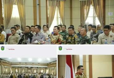 Wako Ahmadi  Dan Wawako Antos Hadiri Halal bi Halal Persatuan TNI-POLRI uhang Kincai - Riau