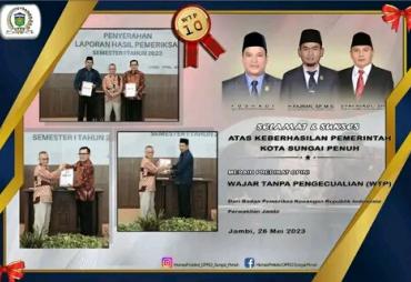 Pimpinan dan Anggota DPRD Kota Sungai Penuh Beri Ucapan Selamat Pemkot Sungai Raih WTP Ke 10