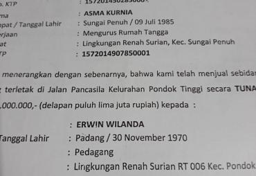 Kades Tanjung Syam Dipolisikan, Diduga Tipu Pembeli Tanah