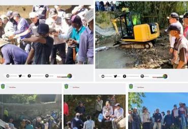 Bersama Dengan Masyarakat, Wako Ahmadi Ikut Gotong Royong Bersihkan Sungai