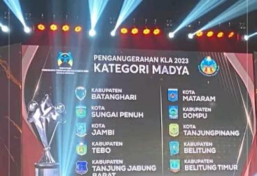 Pemkot Sungai Penuh Raih Penghargaan Anugerah Kota Layak Anak Kategori Madya