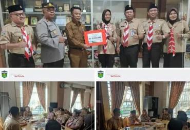 Sekda Alpian Lepas Peserta Jambore Pramuka Dunia Ke 25 Di Korea Selatan