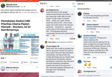 Netizen Cibir Program Pemekaran Kerinci Hilir Monadi-Murison 
