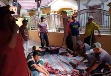 Pelaksanaan Ibadah Qurban di Masjid Taqwa Desa Bunga Tanjung Berlangsung Sukses dan Semarak