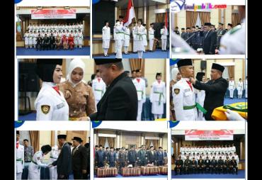 Wako Alfin Kukuhkan 30 Anggota Paskibraka Kota Sungai Penuh Tahun 2025 
