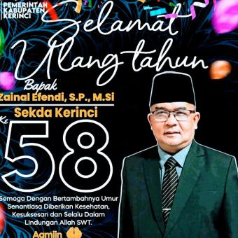 Ucapan Ulang Tahun Sekda Kerinci