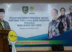 Acara Pelantikan Badan Pengurus Daerah Himpunan Pengusaha Muda Indonesia (HIPMI) Provinsi Bengkulu Periode 2017-2020, Selasa (5/09/2017)