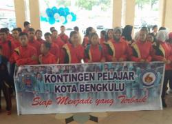 Walikota Bengkulu Helmi Hasan melepas 172 atlet kota Bengkulu sebagai Delegasi kontingen pada Pekan Olahraga Pelajar Daerah (POPDA) dan Pekan Paralimpyc Pelajar Daerah (PEPAREDA) Tingkat Provinsi Bengkulu