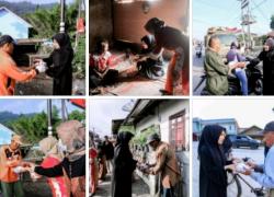 Beryll Dara Bersama Susi Adrino Sapa Dan Bagikan Makanan Kepada Masyarakat Kota Sungai Penuh