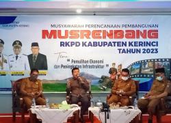 Bupati kerinci Buka Musrenbang RKPD Kabupaten kerinci tahun 2023