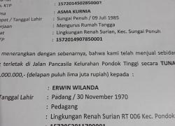 Kades Tanjung Syam Dipolisikan, Diduga Tipu Pembeli Tanah