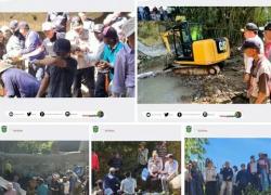 Bersama Dengan Masyarakat, Wako Ahmadi Ikut Gotong Royong Bersihkan Sungai