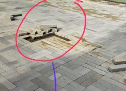 Menakjubkan, Pengerjaan Trotoar Jalan Depan Gedung Nasional Kota Sungai Penuh Hancur