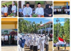 Mewakili Dandim 0417/Kerinci, Danramil 04/Stl Hadiri Apel Peringatan Ulang Tahun Santri Nasional