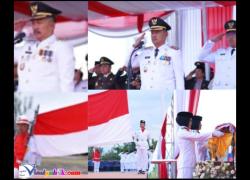 Wabup Kerinci Pimpin Upacara Penurunan Bendera Sang Merah Putih Pada HUT RI ke 80