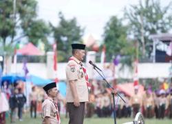 Bupati Kerinci Pimpin Upacara Pembukaan Jambore Pramuka Kwartir Ranting Siulak dan Siulak Mukai