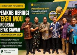 Perluas Lahan dan Cetak Sawah, Pemkab Kerinci Targetkan Swasembada Pangan 2026