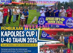 Bupati Monadi dan Wabup H. Murison Buka Turnamen Kapolres Cup I U-40 di Lapangan PS Penawar