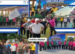 Meriahkan Hari Bhayangkara ke-80, Sekda Alpian dan Polres Kerinci Olahraga Bareng di CFD