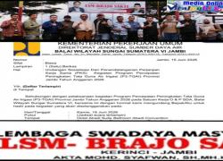 LSM Brajo Sakti Soroti Program P3-TGAI di Kerinci: Hanya Topeng Segelintir Orang dan Jadi Proyek Siluman