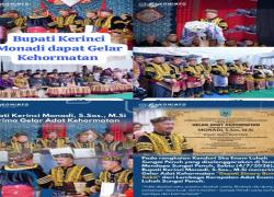 Jaga Kelestarian Budaya, Bupati Kerinci Monadi Terima Gelar Adat "Depati Sinaro Bumi Sakti"
