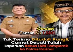 Tak Terima Dituduh Pungli, Camat Depati Tujuh Resmi Laporkan Ketua LSM Tamperak ke Polres Kerinci