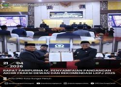 Ketuk Palu! DPRD Sungai Penuh Terima LKPJ Wali Kota 2025 dan Sahkan Rancangan Tata Tertib