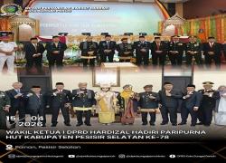 Hadiri Rapat Paripurna Istimewa HUT ke-78 Pesisir Selatan, Hardizal Berharap Sinergi Antar-Daerah Kian Kuat