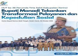 HUT ke-36 Perumda Tirta Sakti, Bupati Monadi Tegaskan Komitmen Transformasi Air Bersih